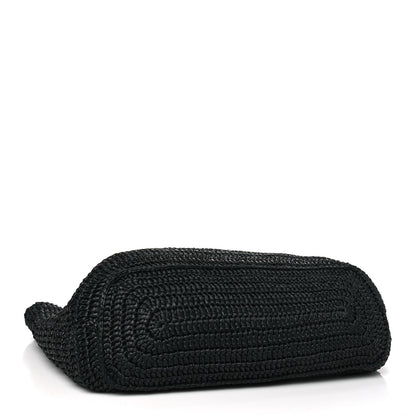 Saint Laurent SAINT LAURENT Raffia Rive Gauche Tote Black 4 of 10