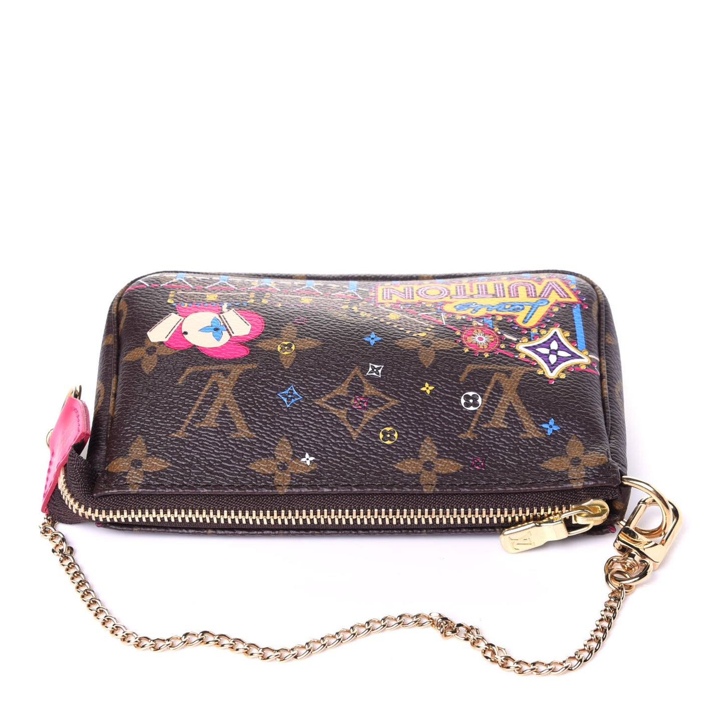 Monogram 2020 Christmas Animation Roller Coaster Mini Pochette Accessories Pivoine