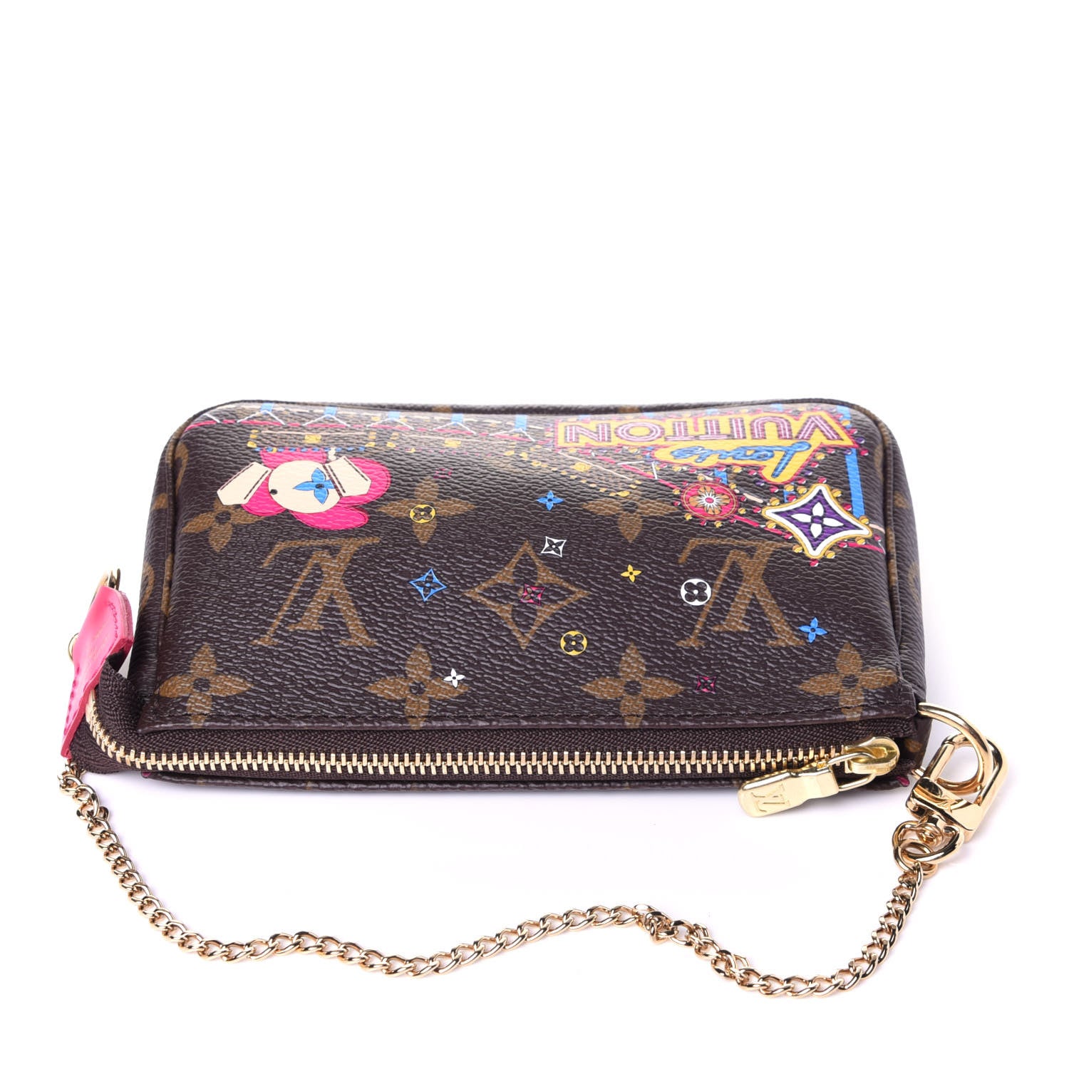 Louis Vuitton Monogram 2020 Christmas Animation Roller Coaster Mini Pochette Accessories Pivoine 10 of 10