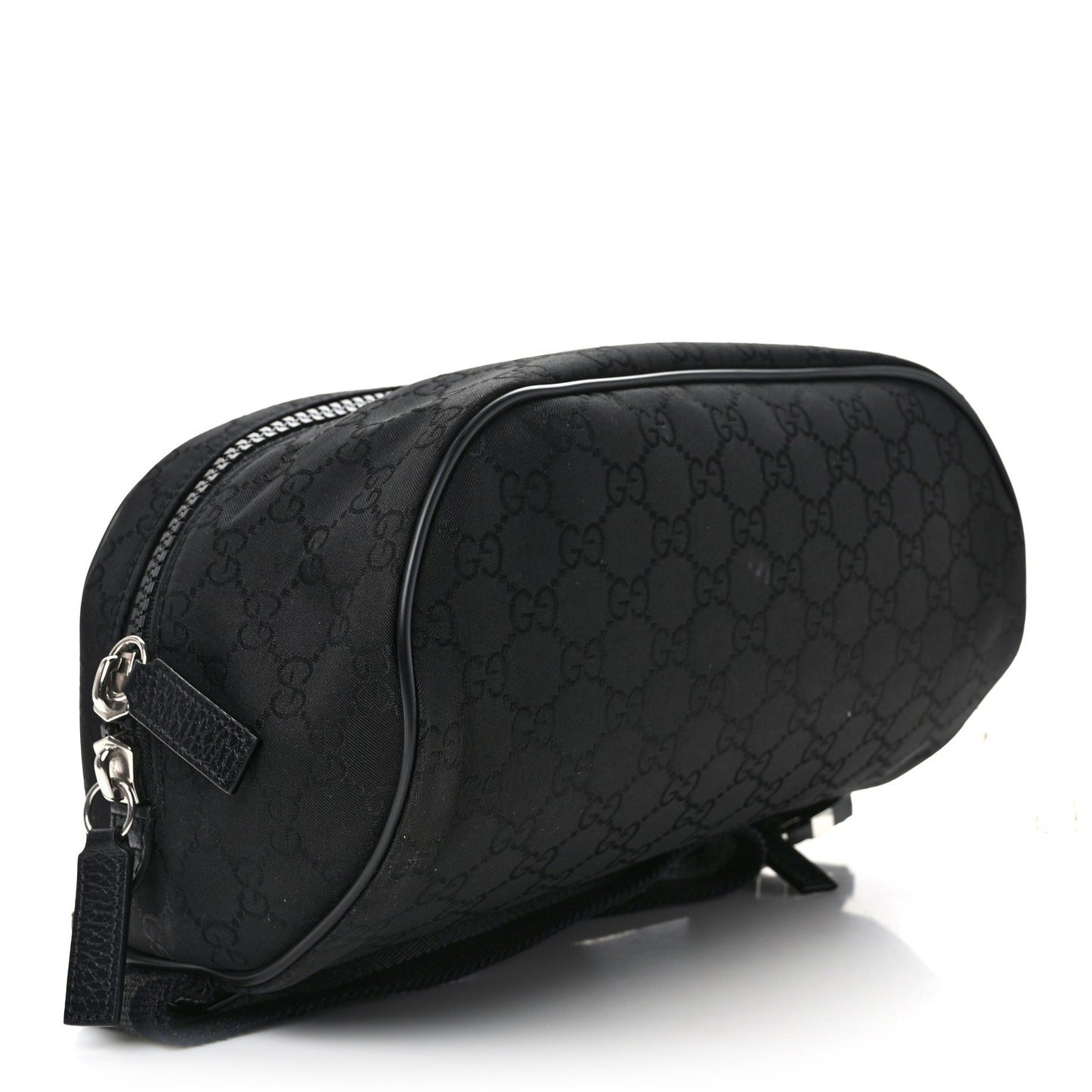 Nylon Monogram Fanny Pack Belt Bag Black