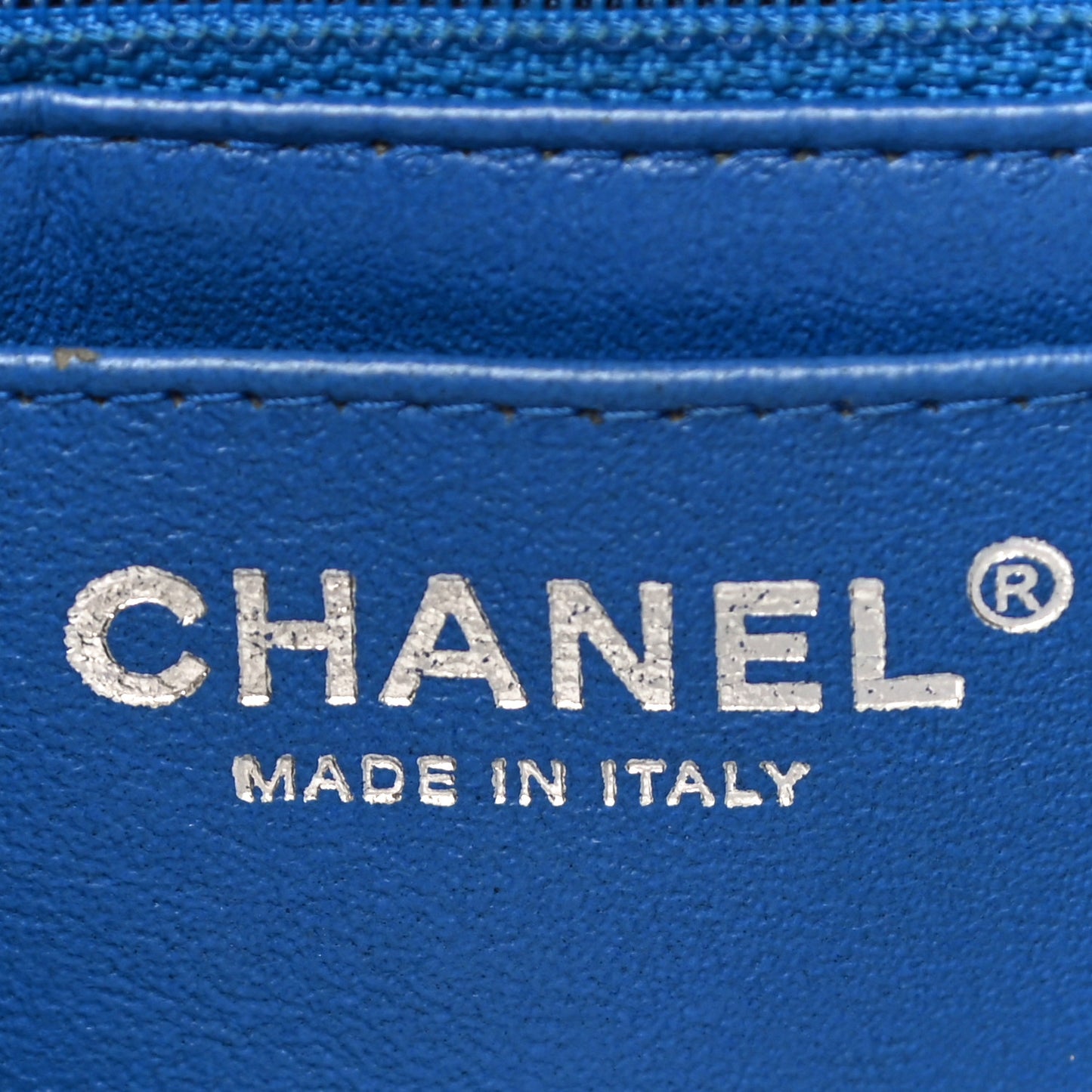 Caviar Quilted Jumbo Single Flap Blue