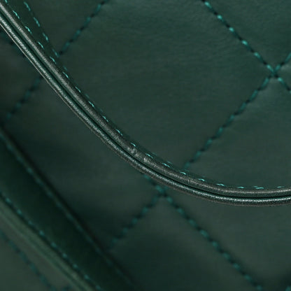 Chanel Calfskin Quilted Large Shopping In Chains Tote Green 12 of 13