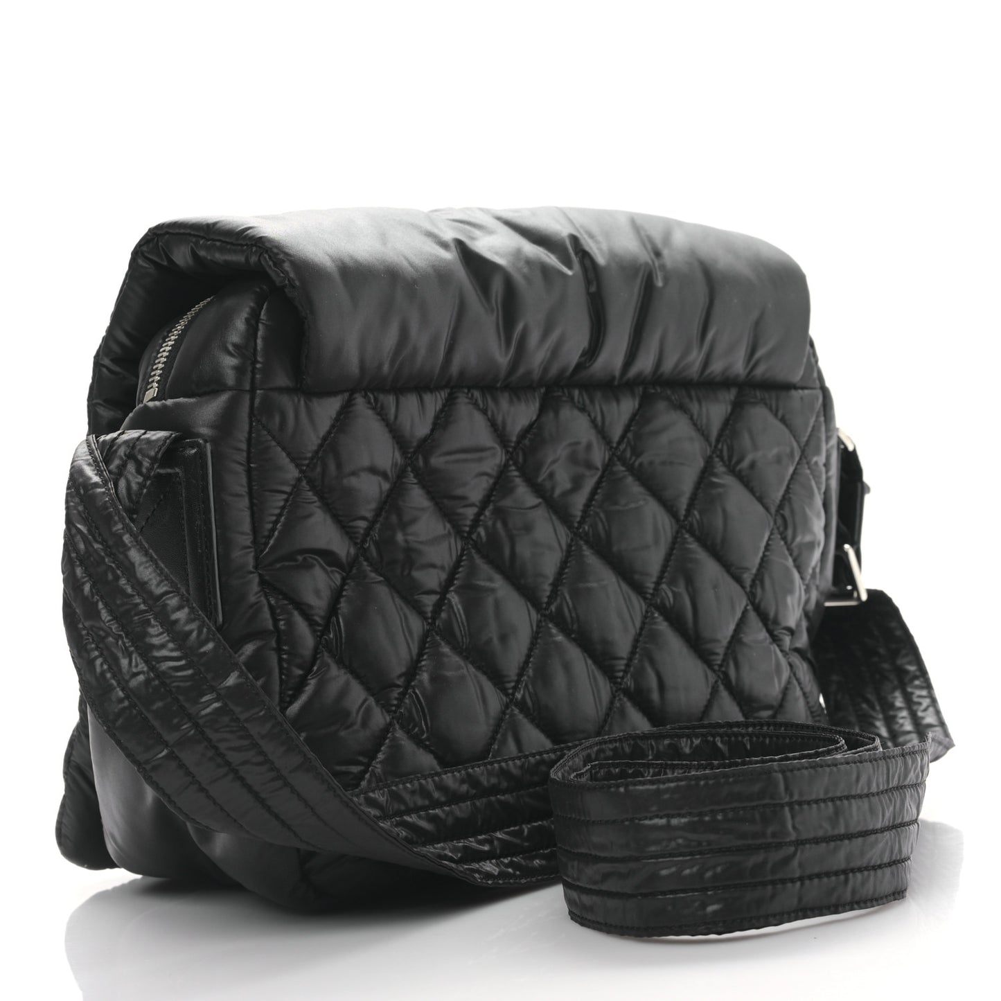 Nylon Small Coco Cocoon Messenger Bag Black