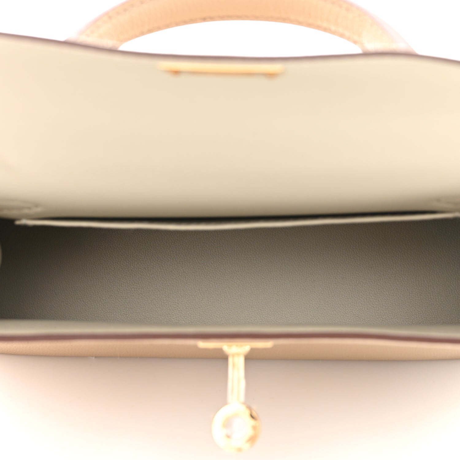 Hermes Chevre Mysore Horseshoe Mini Kelly Sellier 20 Gris Tourterelle Gris Perle 5 of 10