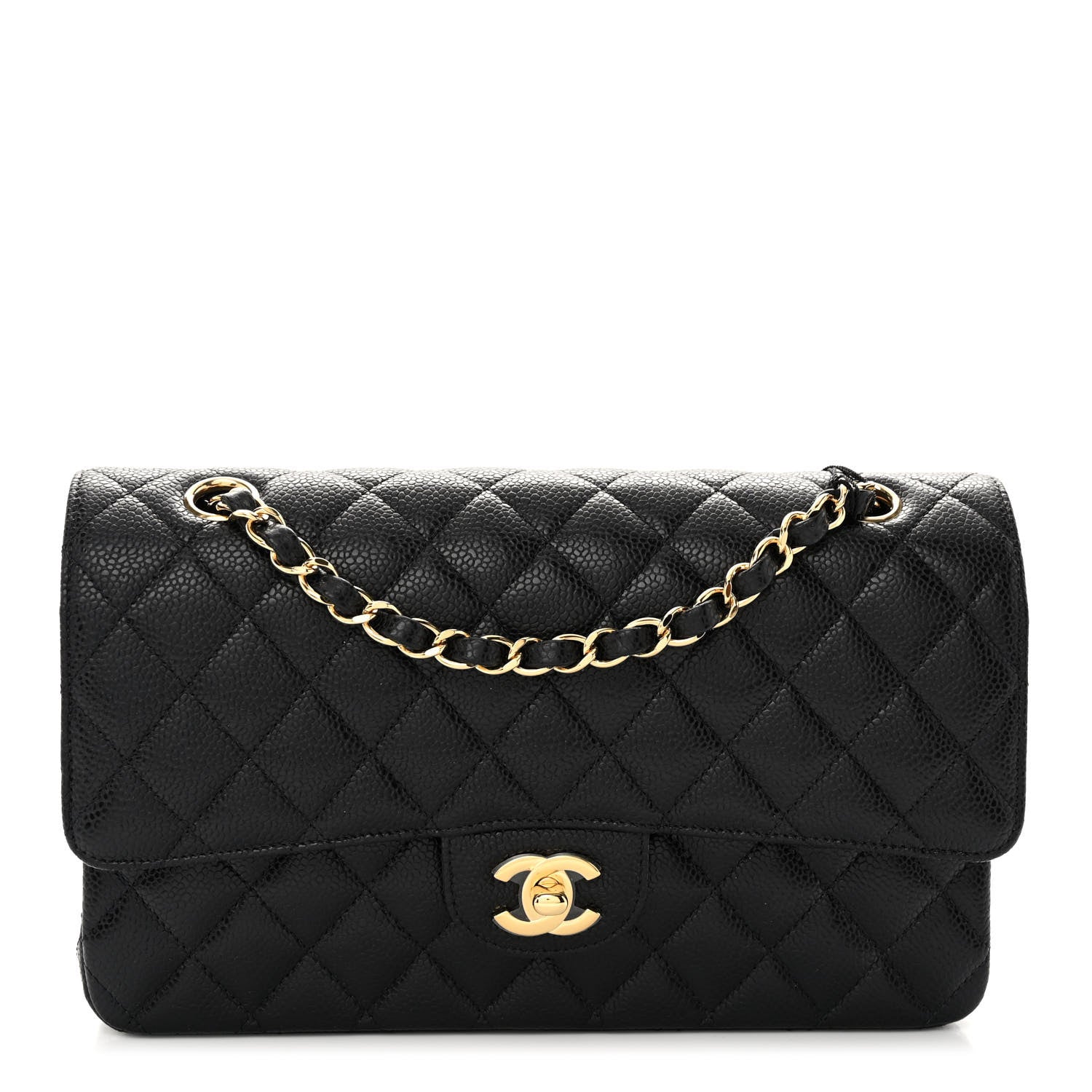 Chanel Caviar Quilted Medium Double Flap Black 1 of 10
