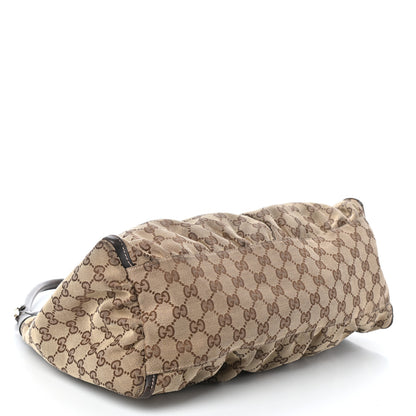Gucci Monogram Large D Gold Hobo Dark Brown 4 of 17