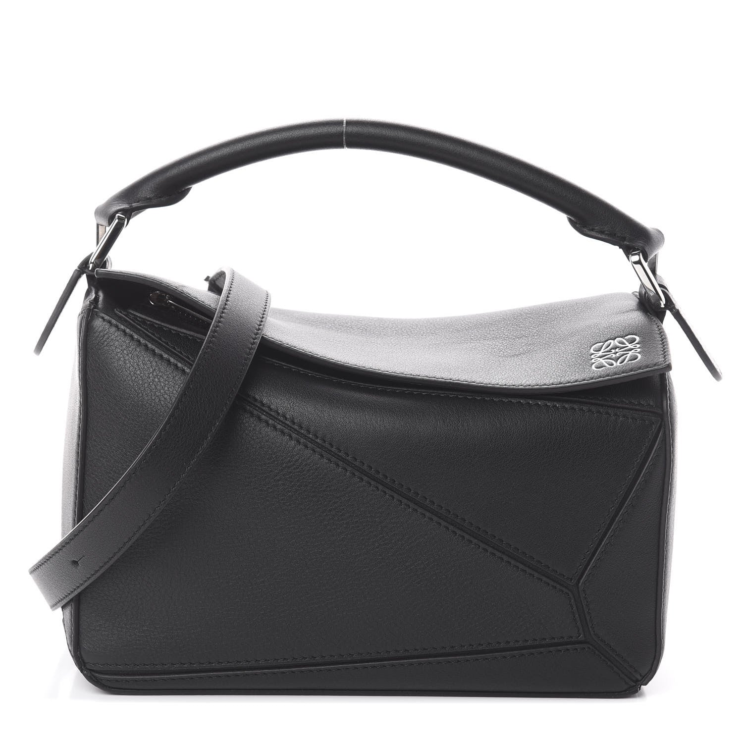 Loewe Calfskin Small Puzzle Bag Black 1 of 8