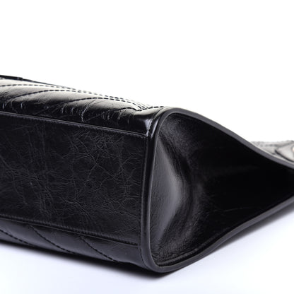 Saint Laurent Crinkled Calfskin Matelasse Monogram Niki Shoulder Bag Black 7 of 11