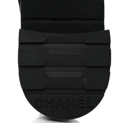 Chanel Shiny Calfskin Quilted Lace Up Combat Boots 41 Black 8 of 8