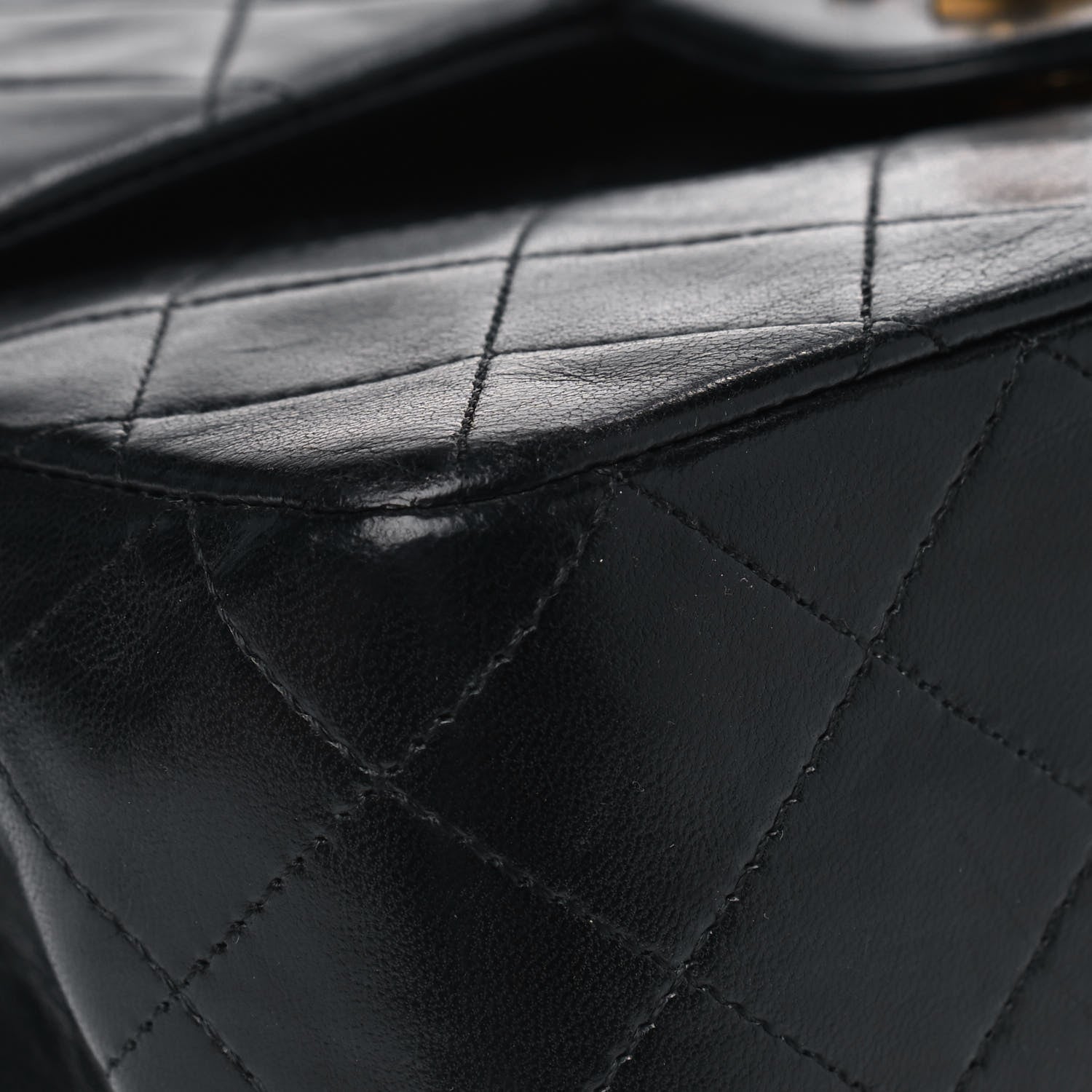 Chanel Lambskin Quilted Medium Double Flap Black 7 of 8