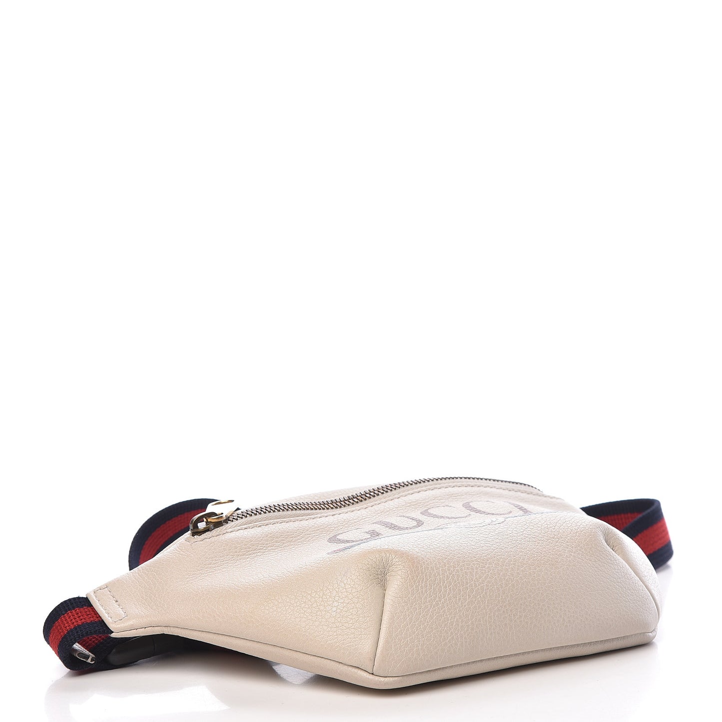 Grained Calfskin Small Logo Belt Bag White