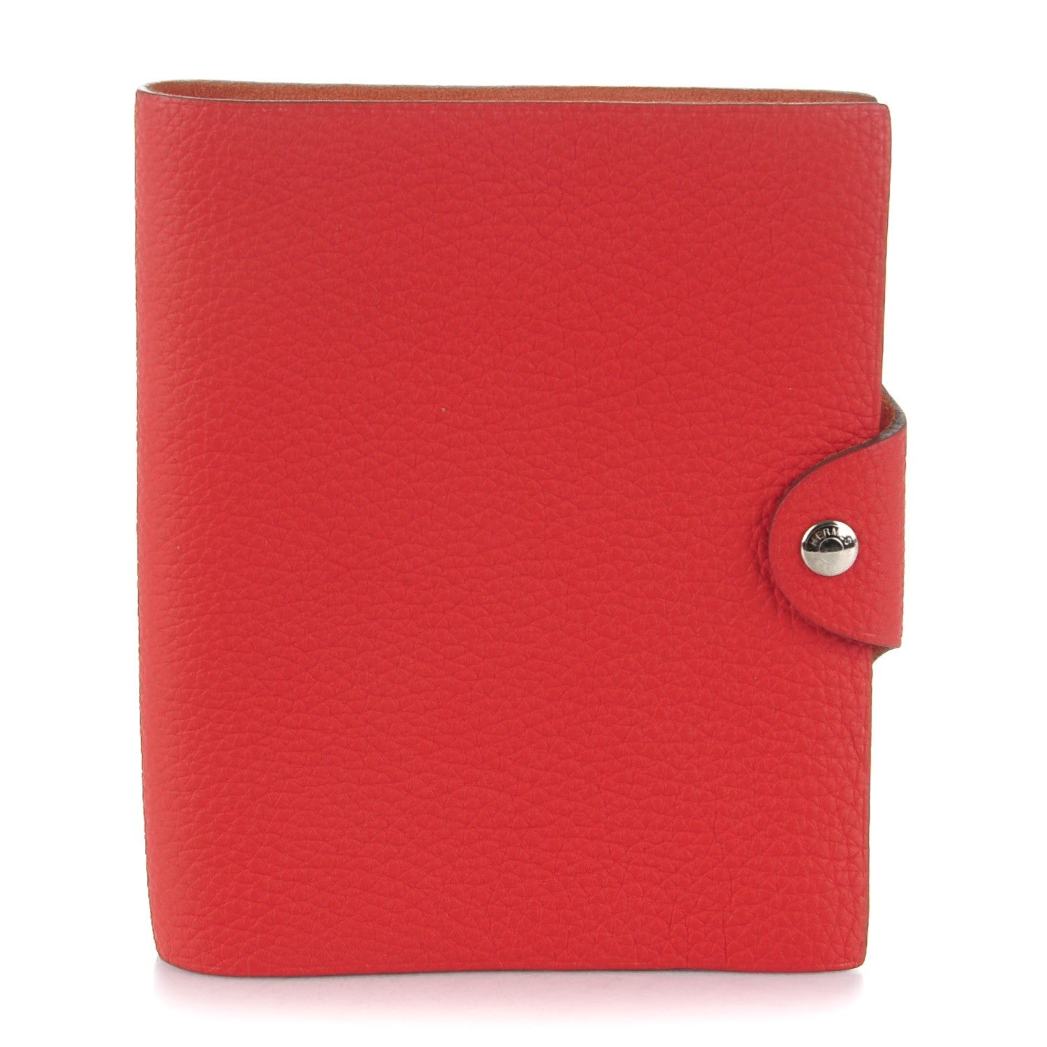 Hermes Togo Ulysse PM Notebook Cover Rouge Casaque 1 of 7