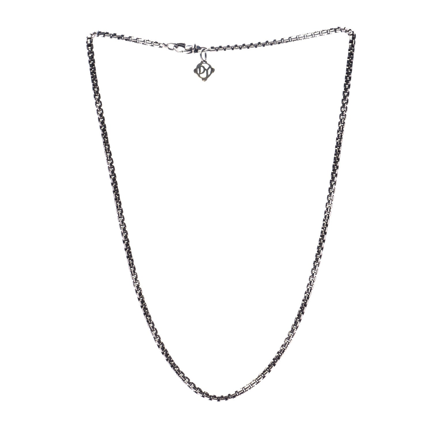 David Yurman Sterling Silver 14K Yellow Gold 2.7mm Box Chain Necklace 16" 3 of 4