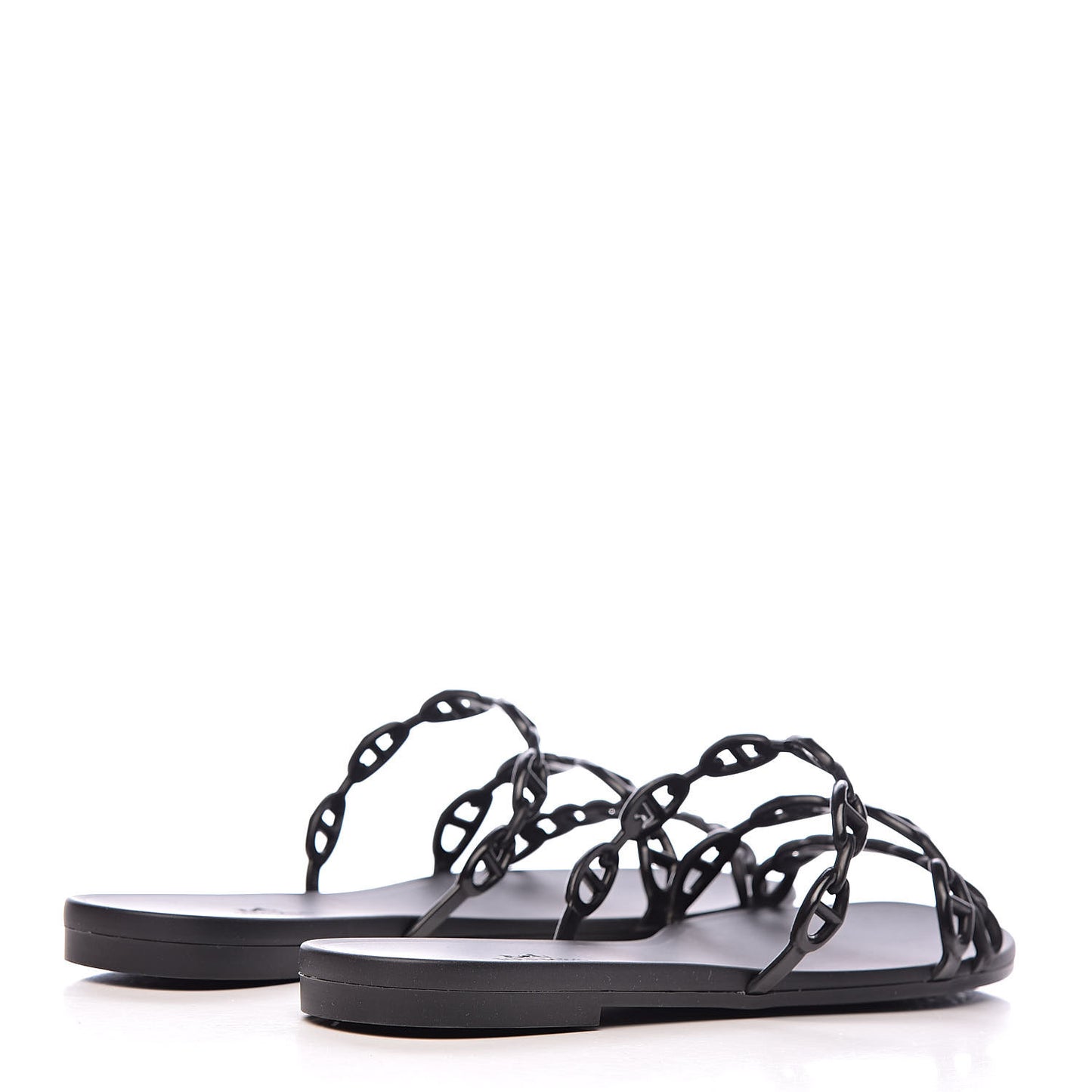 Rubber Chaine d'Ancre Rivage Sandals 40 Black