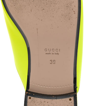 Gucci Calfskin Womens Princetown Slippers 39 Yellow Fluo 6 of 8