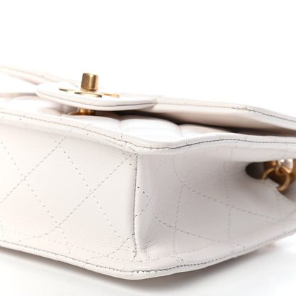 Chanel Caviar Quilted Mini Sweet Classic Flap White 9 of 9
