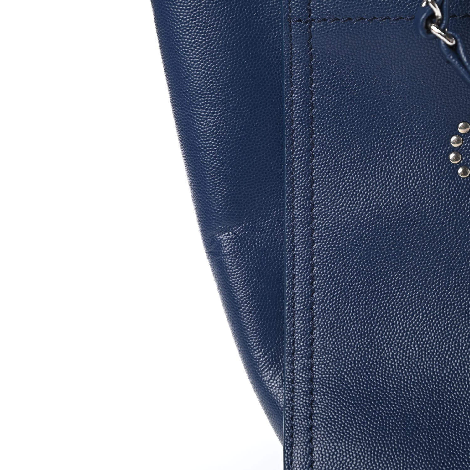 Chanel Caviar Small Studded Deauville Tote Navy 12 of 12