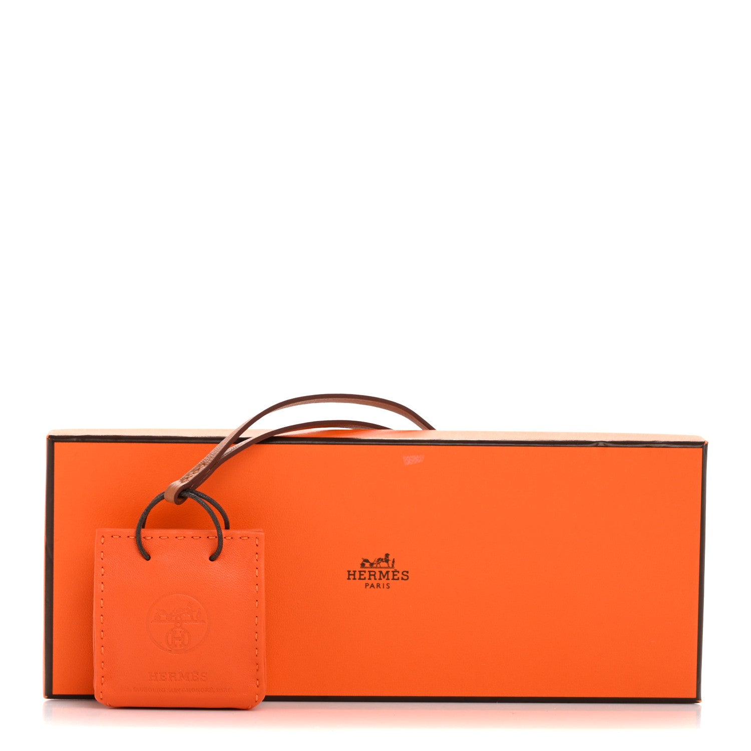 Hermes Milo Lambskin Swift Shopping Bag Charm Feu Gold 6 of 6