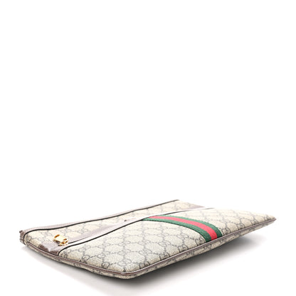 Gucci GG Supreme Monogram Large Ophidia Pouch Clutch Brown 4 of 8