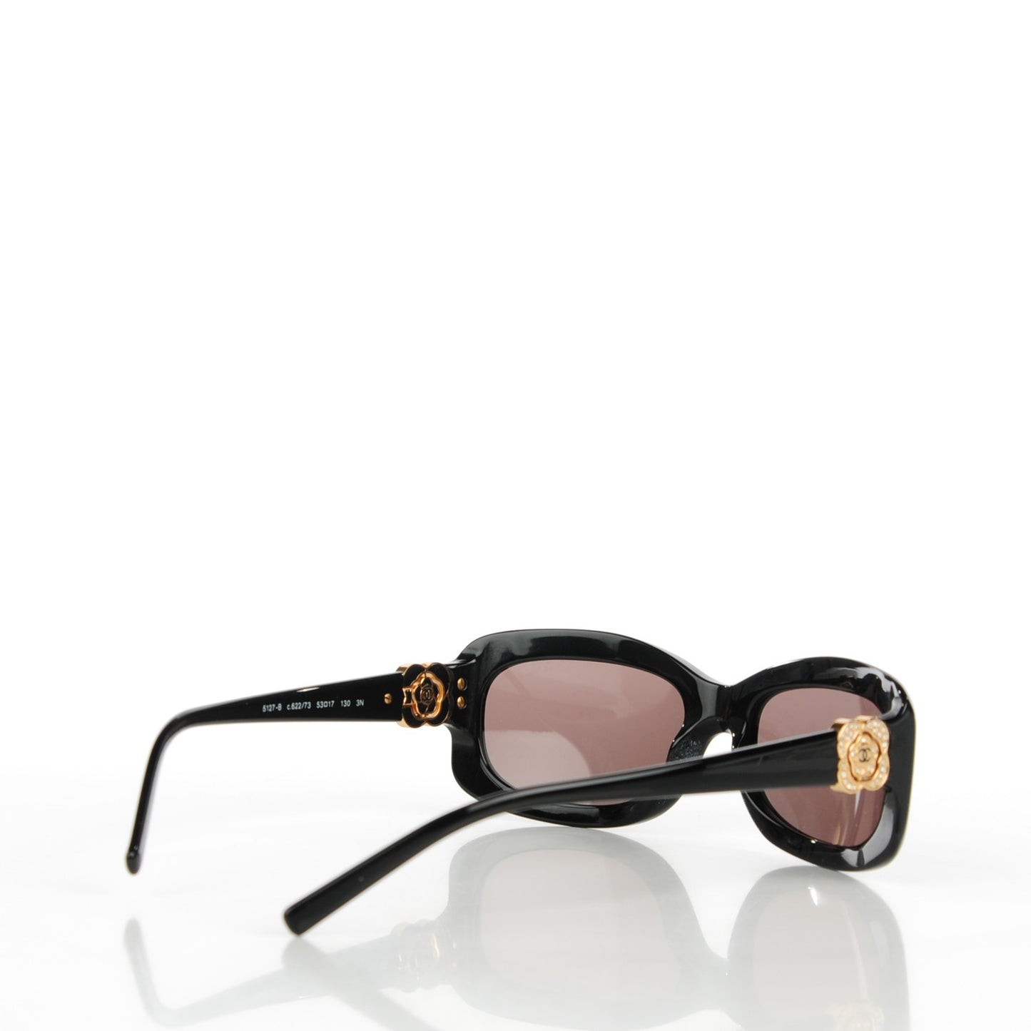 Crystal Camellia CC Sunglasses 5127-B Black