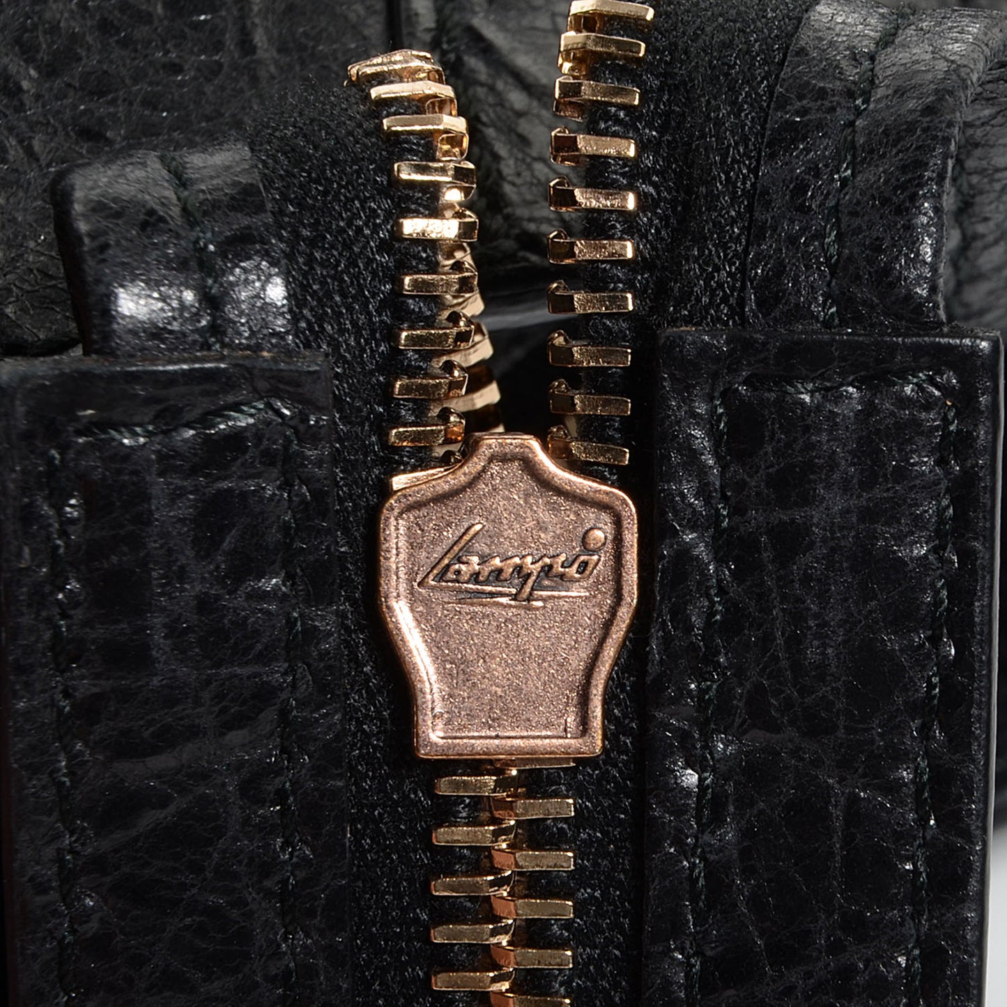 Agneau Giant 12 Rose Gold Hardware City Black