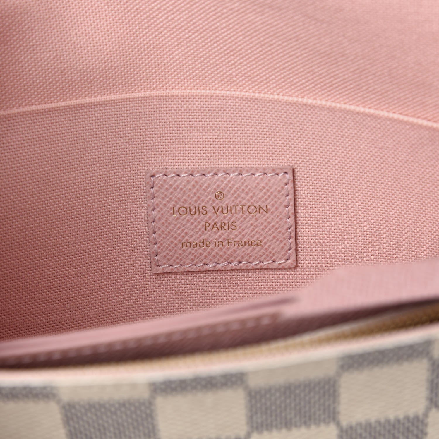 Louis Vuitton Damier Azur Pochette Felicie Chain Wallet Rose Ballerine 7 of 10