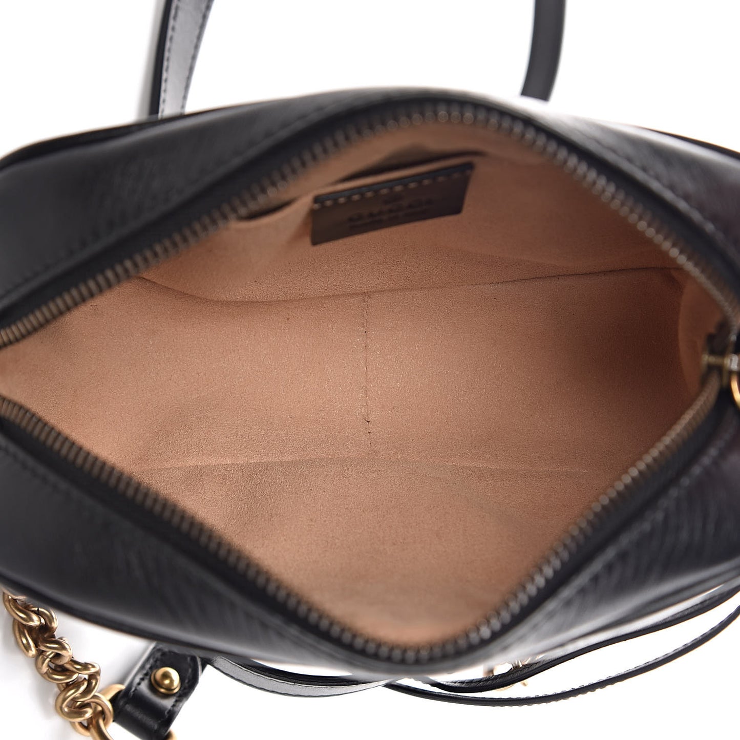 Calfskin Matelasse Mini GG Marmont Chain Shoulder Bag Black