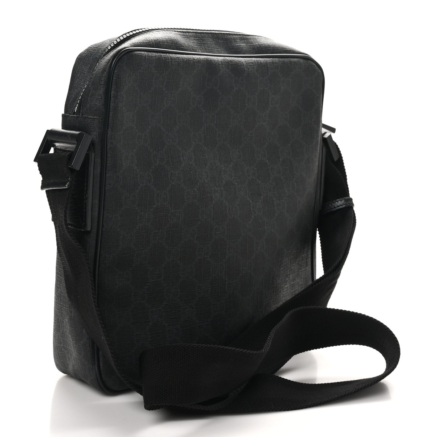 GG Supreme Monogram Messenger Bag Black Grey