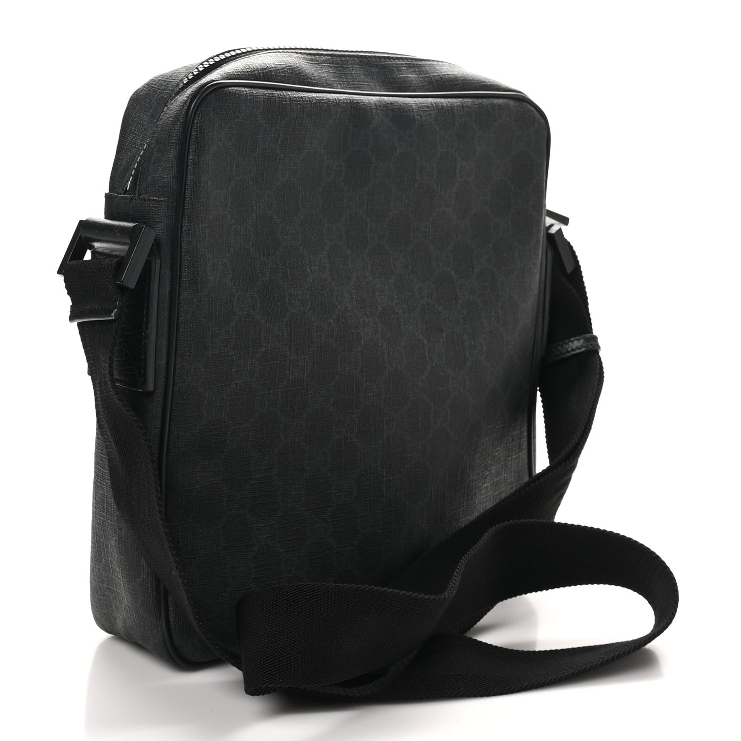 Gucci GG Supreme Monogram Messenger Bag Black Grey 3 of 10
