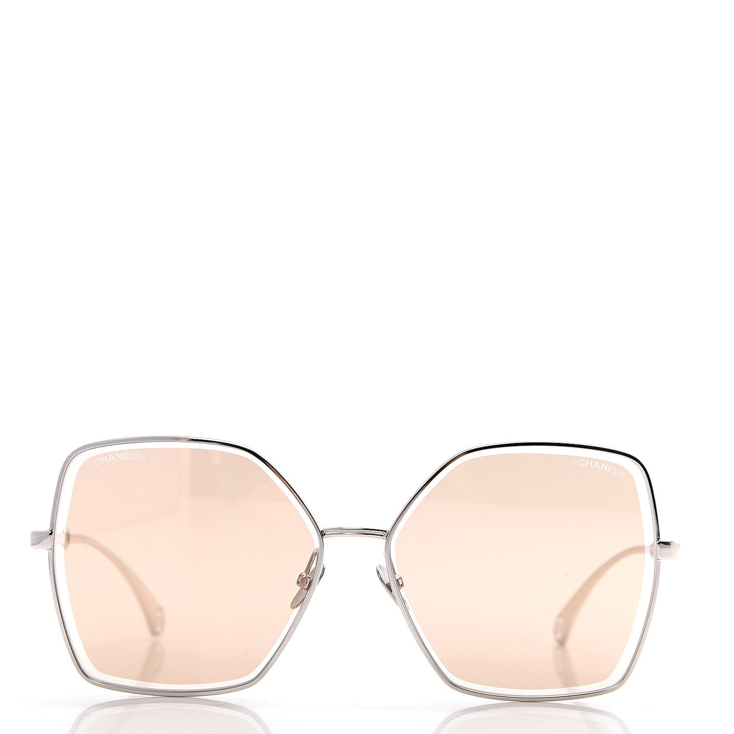 Butterfly Removable Pearl Chain Sunglasses 4262 Brown