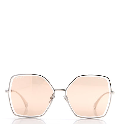 Chanel Butterfly Removable Pearl Chain Sunglasses 4262 Brown 3 of 9