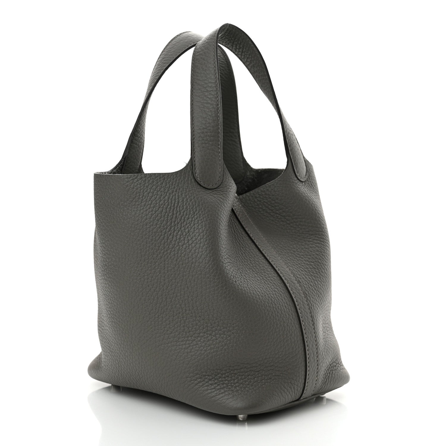 Hermes Taurillon Clemence Picotin Lock 18 PM Gris Meyer 3 of 13