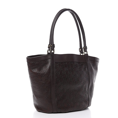 Gucci Guccissima Medium D Gold Tote Dark Brown 2 of 14
