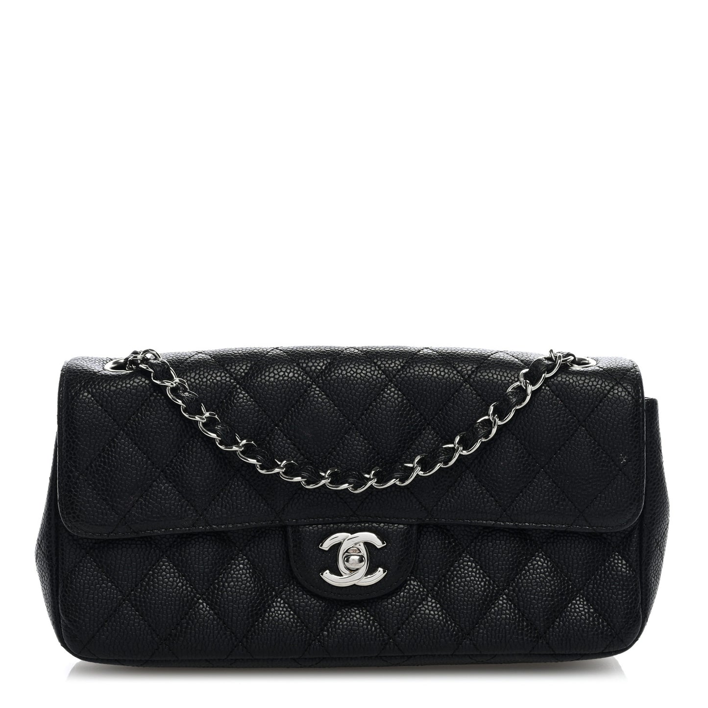 Caviar Quilted East West Flap Black