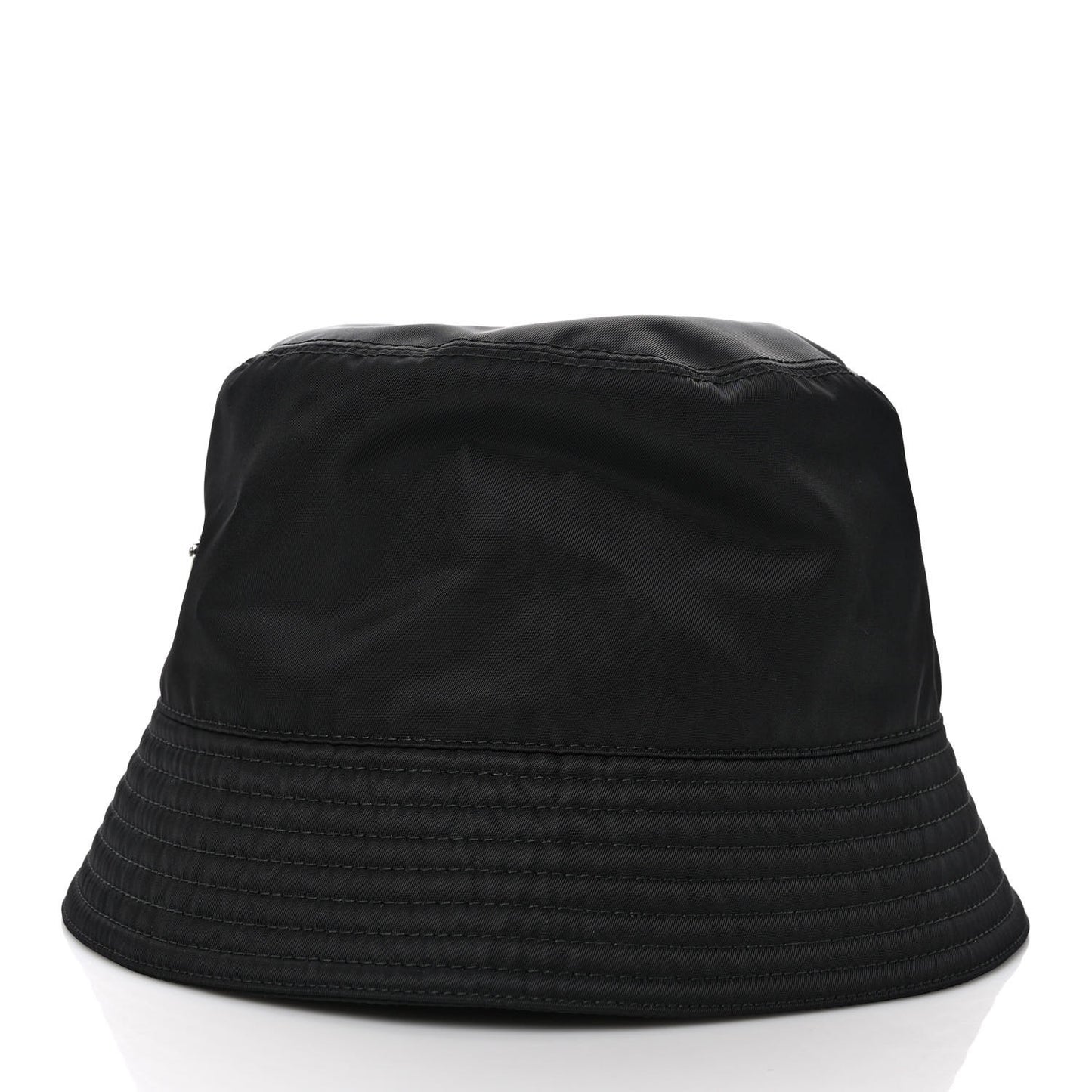 Re-Nylon Metal Triangle Logo Mens Bucket Hat L Black