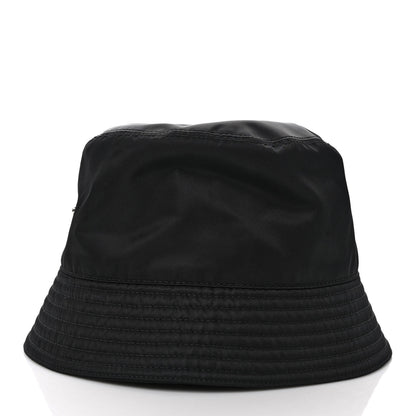 Prada Re-Nylon Metal Triangle Logo Mens Bucket Hat L Black 5 of 8