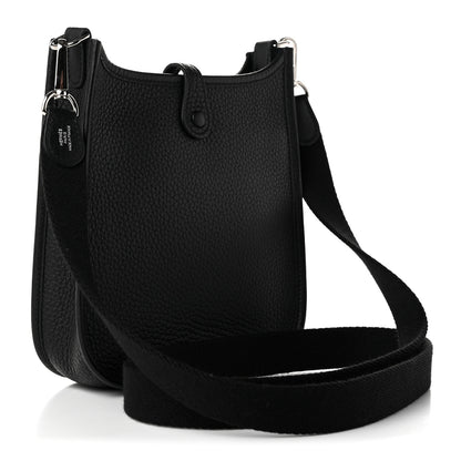 Hermes Taurillon Clemence Evelyne TPM Black 3 of 11