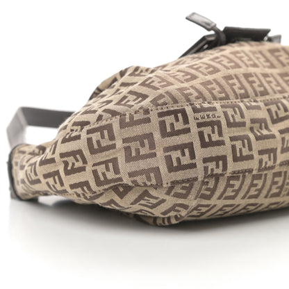 Fendi Zucchino Vitello Drawstring Shoulder Bag Testa di Moro Beige 8 of 14