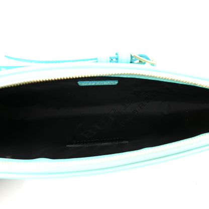 Burberry Patent Bridle Calfskin Parmoor Clutch Bag Turquoise 5 of 11