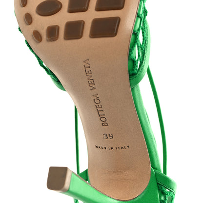 Bottega Veneta Mesh Nappa Stretch Ankle Tie 90mm Sandals 39 Grass 6 of 7