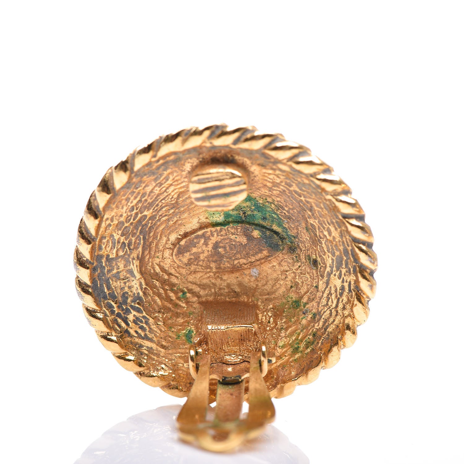 Chanel CC Clip On Earrings Gold 4 of 5