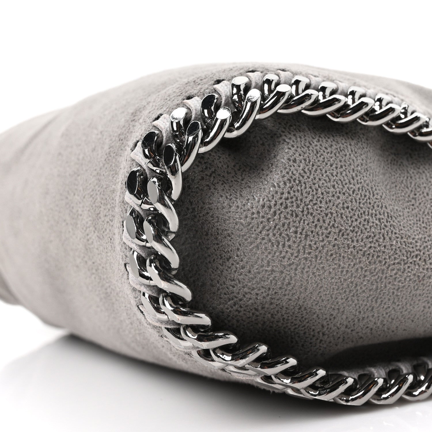 Stella McCartney Shaggy Deer Mini Falabella Fold Over Tote Light Grey 8 of 8