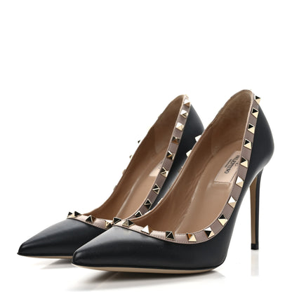 Valentino Garavani Nappa Rockstud 100mm Pumps 39 Black Poudre 3 of 7