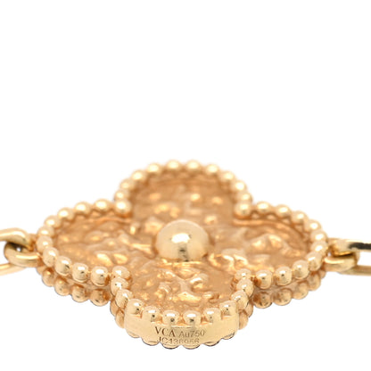 Van Cleef & Arpels 18K Yellow Gold 5 Motifs Vintage Alhambra Bracelet 6 of 7