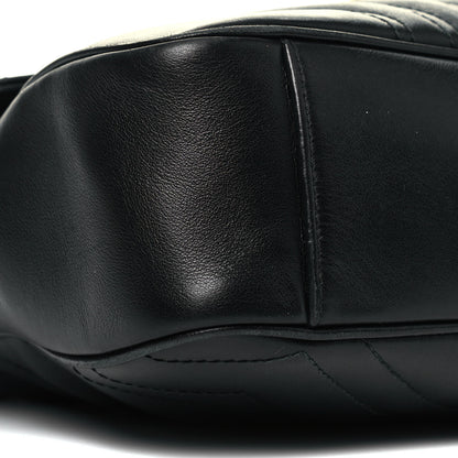 Gucci Calfskin Matelasse Medium GG Marmont Shoulder Bag Black 8 of 9