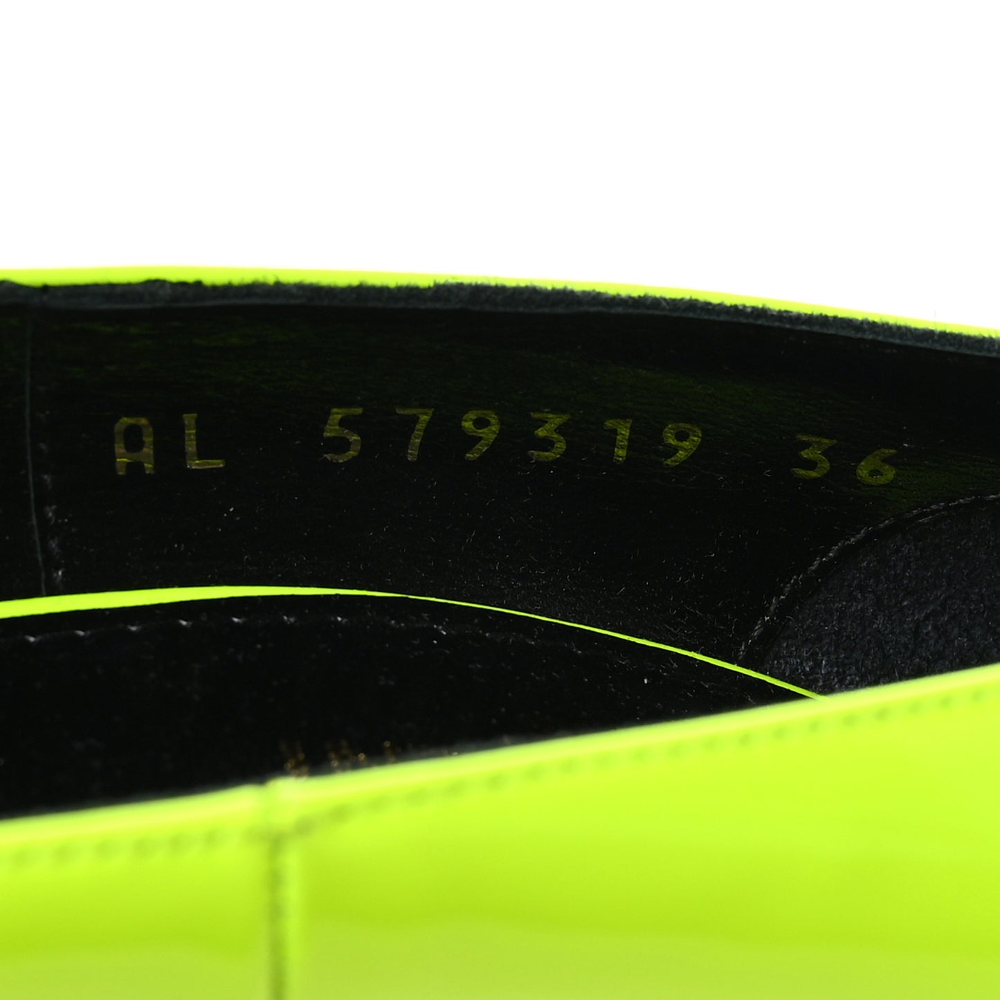 Patent Calfskin Kiki 85 Pumps 36 Yellow Fluo