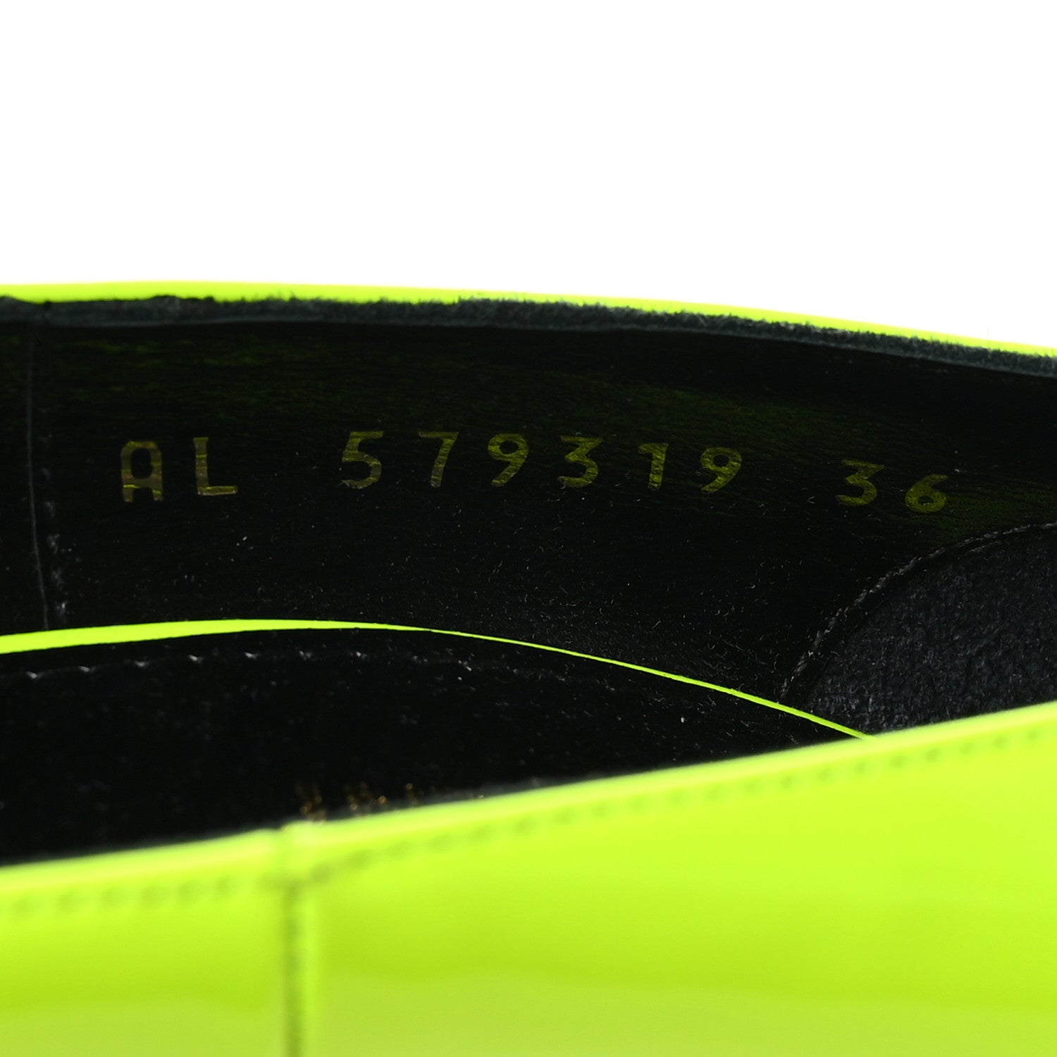 Saint Laurent Patent Calfskin Kiki 85 Pumps 36 Yellow Fluo 6 of 8