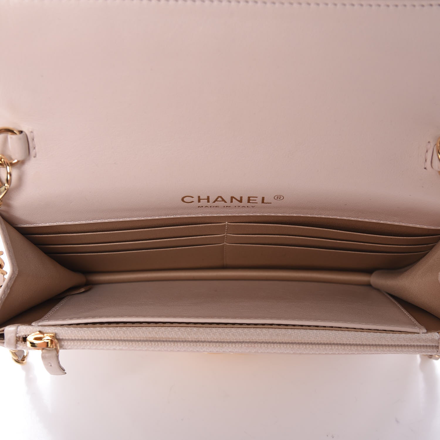 Chanel Lambskin Quilted Golden Class Wallet on Chain WOC Light Pink 5 of 13