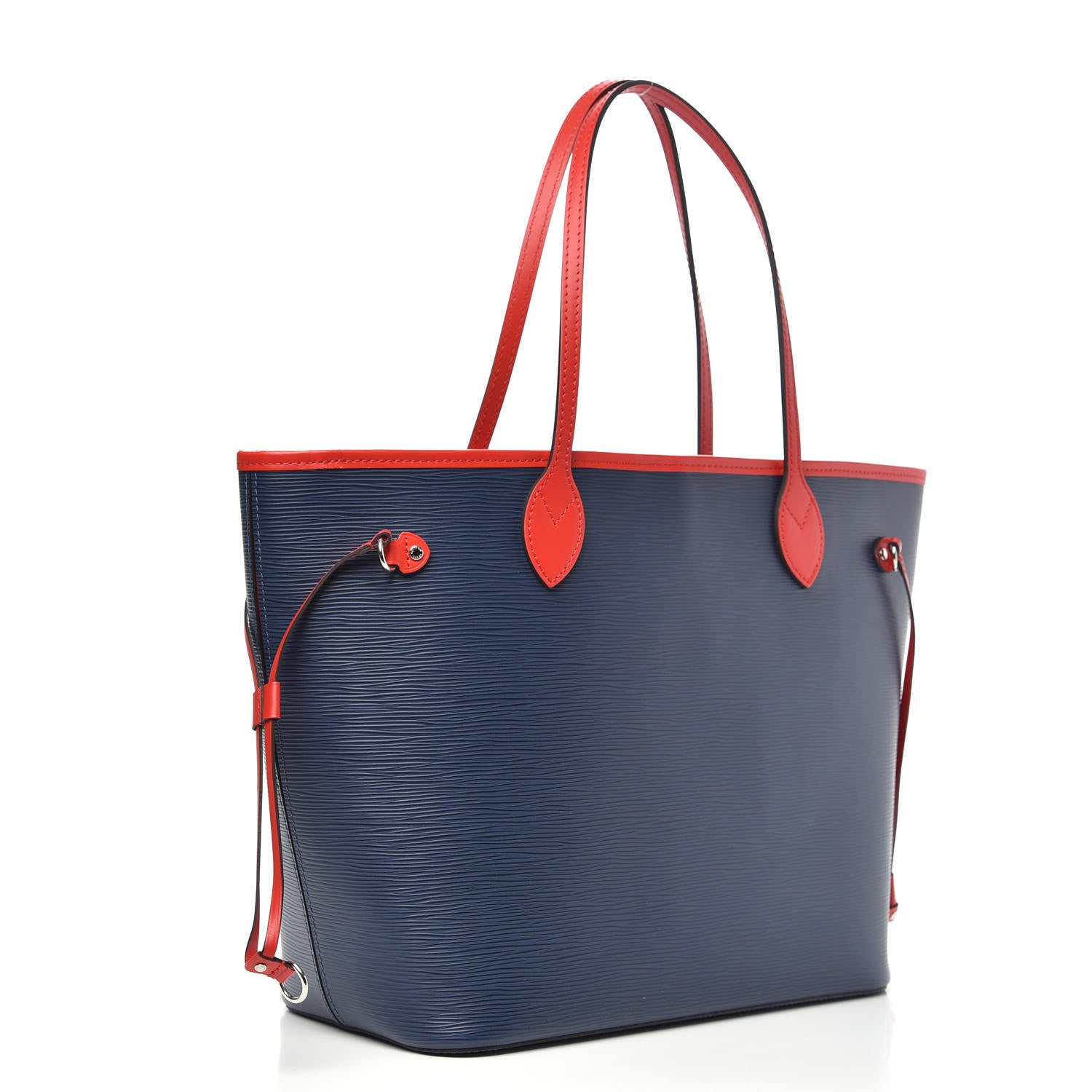 Louis Vuitton Epi Neverfull MM Indigo Coquelicot 3 of 9