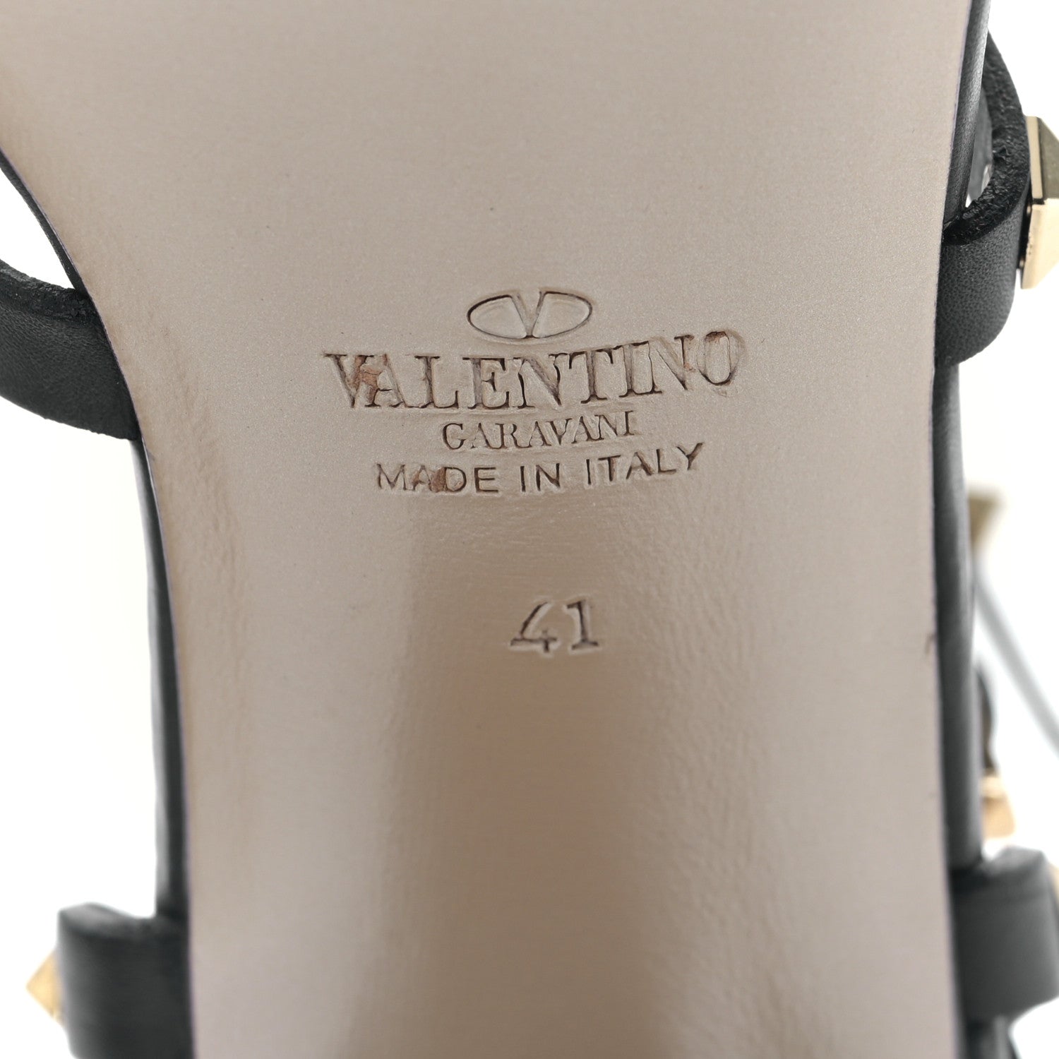Valentino Garavani Calfskin Rockstud 60mm City Sandals 41 Black 6 of 8